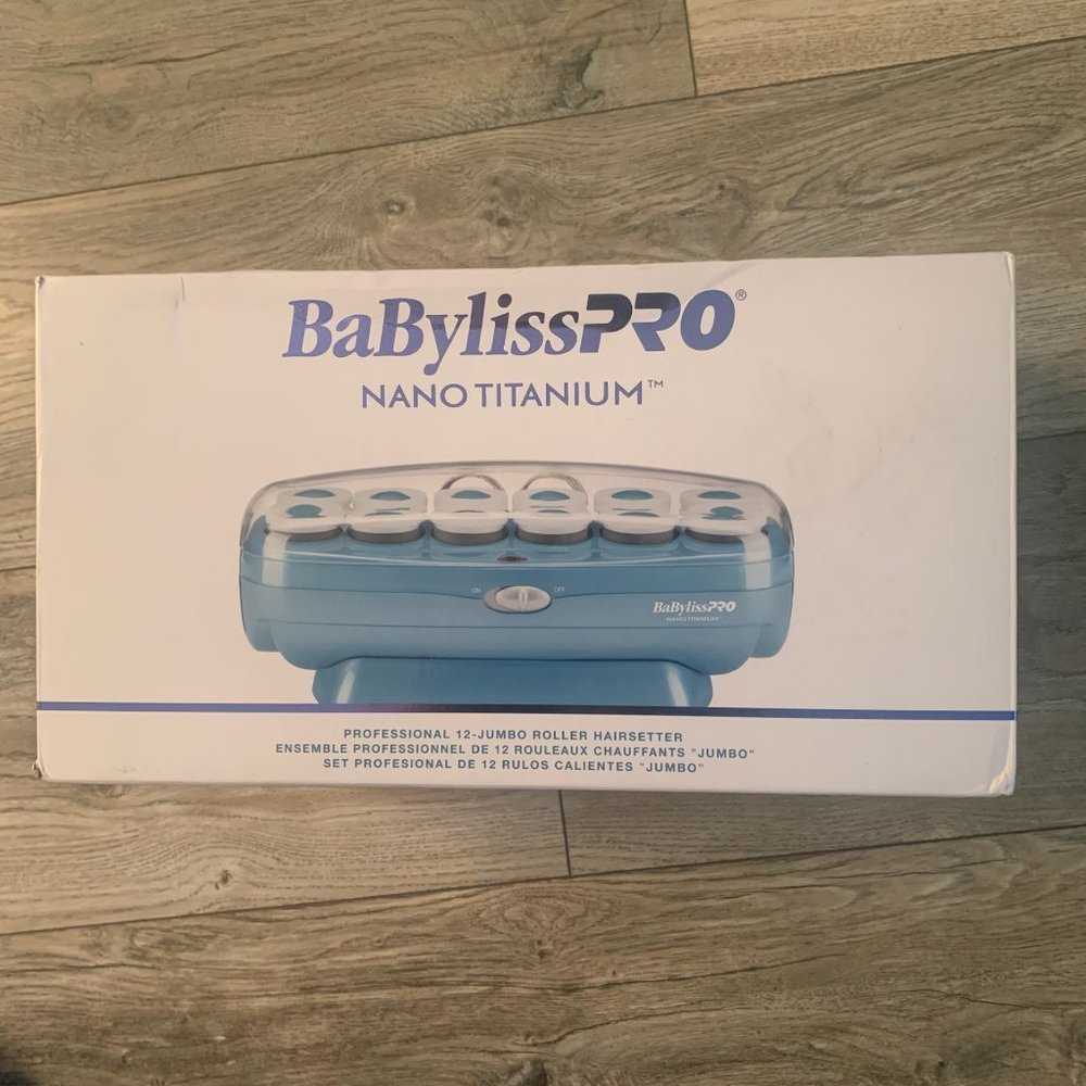 NEW BABYLISSPRO NANO TITANIUM‎ PROFESSIONAL 12-JUMBO ROLLER HAIRSETTER